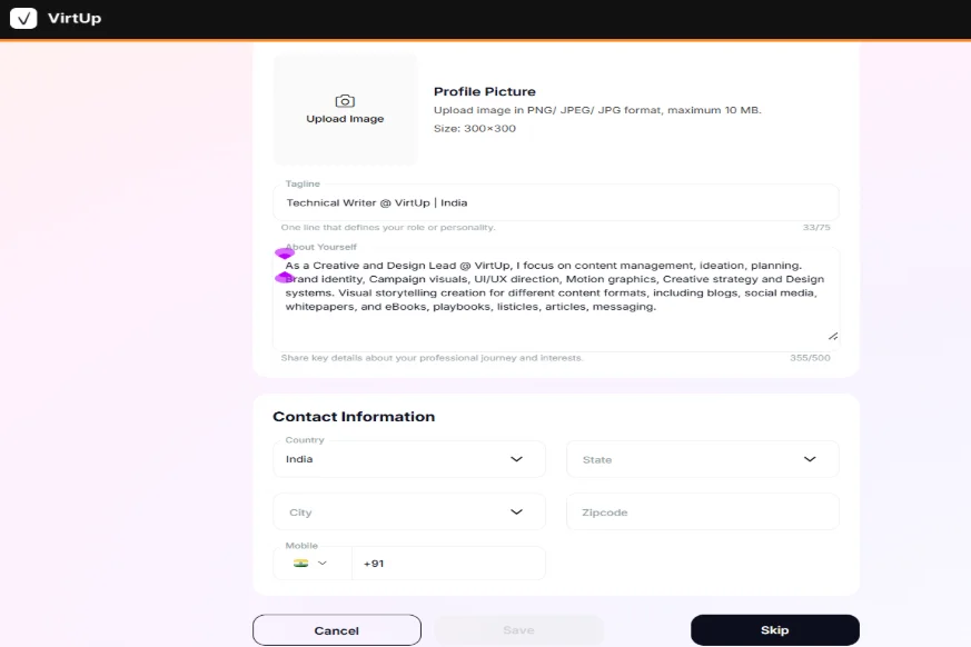 STEP 6 Check all the profile details once – Browse Through